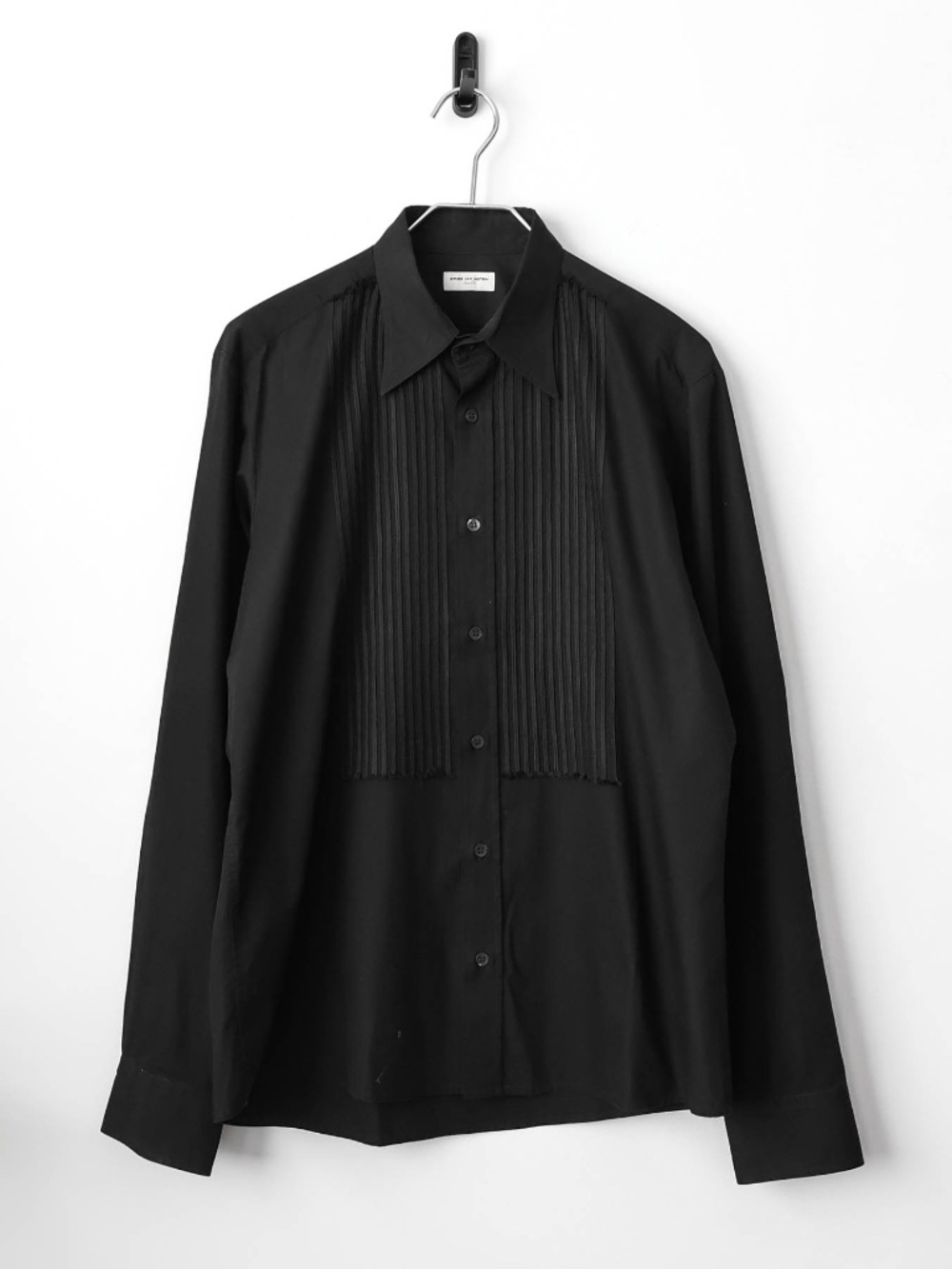 Rare Vintage Dries Van Noten Tuxedo Textured Button Down Shirt